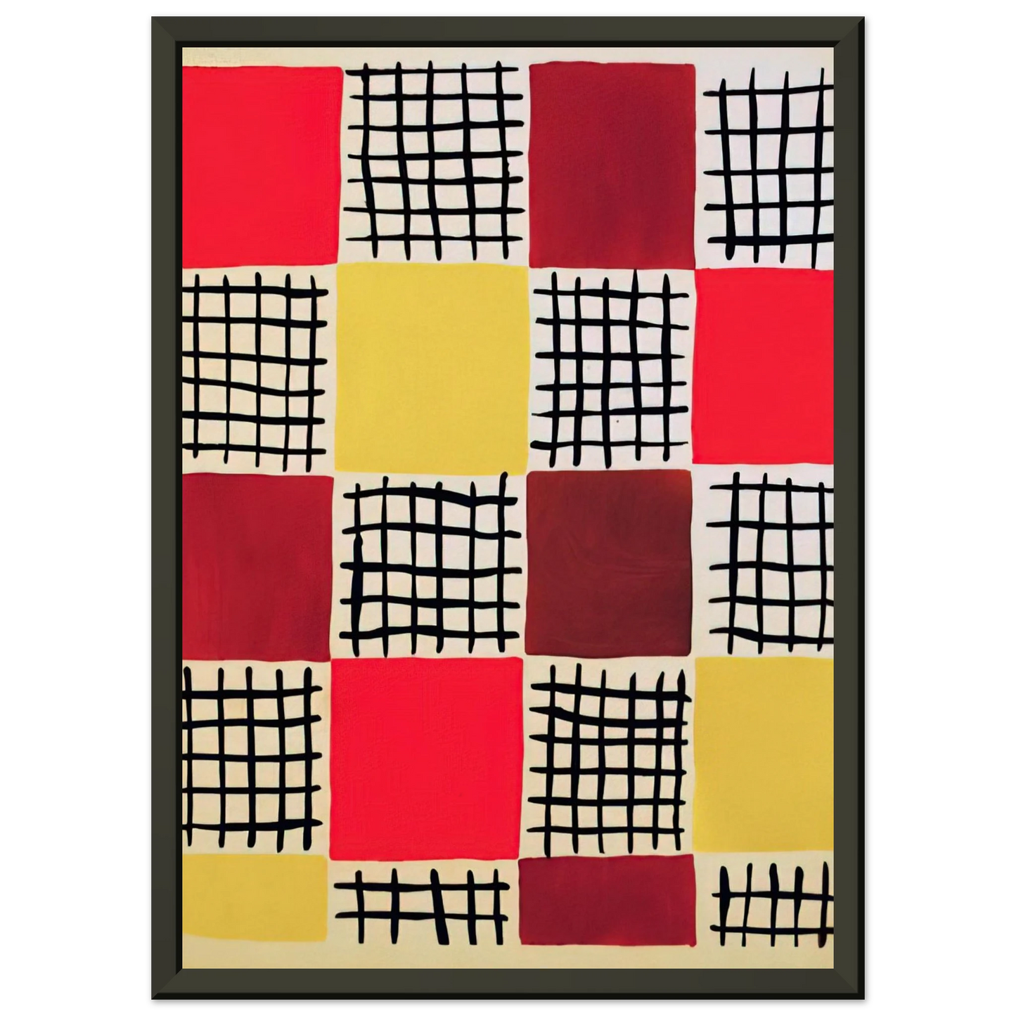 Sonia Delaunay COMPOSITION 7 Framed Art Print - Aluminum Frame - 40x50 cm / 16x20 inches
