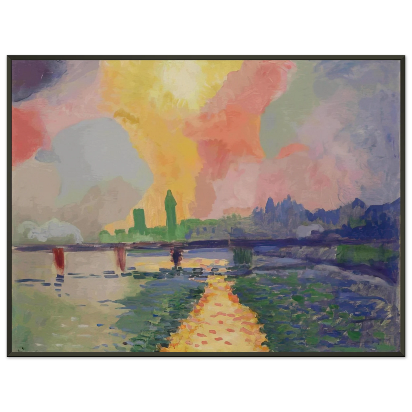 Andre Derain CHARING CROSS BRIDGE LONDON 1906 Framed Art Print - Aluminum Frame - 40x50 cm / 16x20 inches