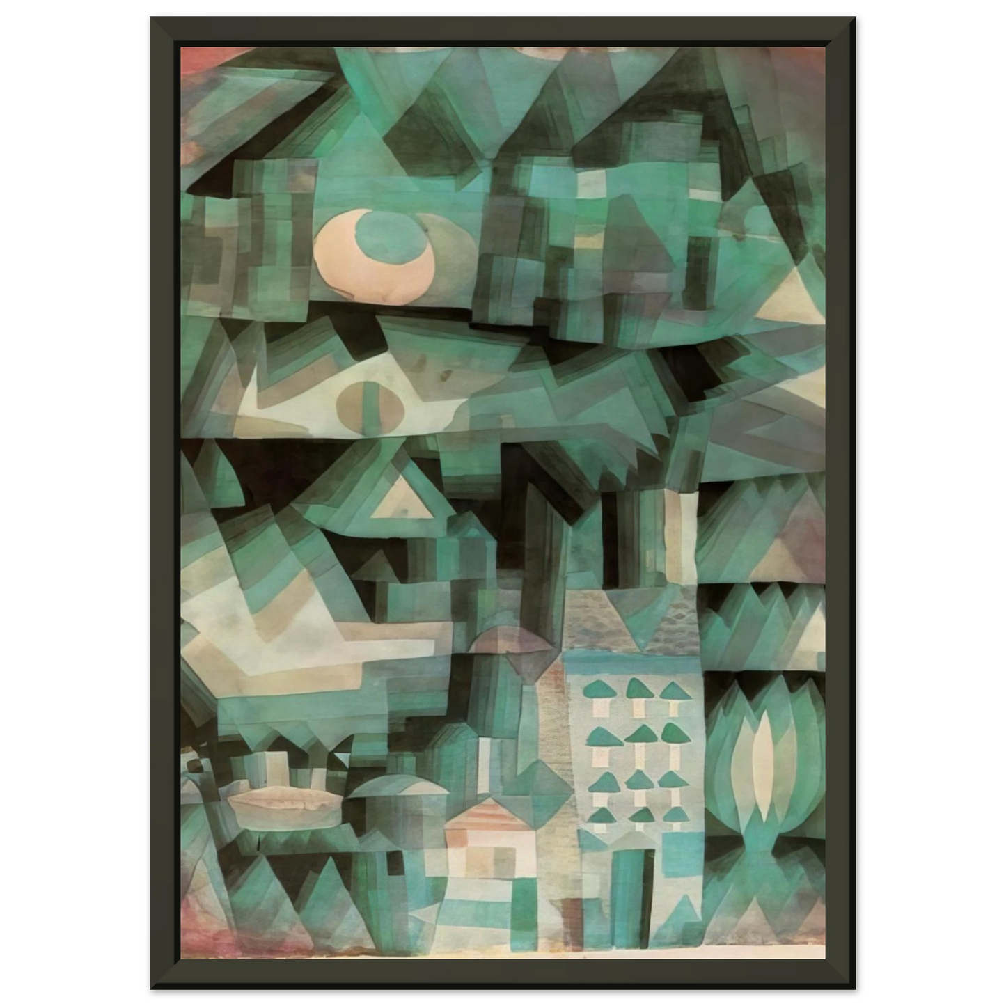 Paul Klee  DREAM CITY 1921 Framed Art Print  - Aluminum Frame - 40x50 cm / 16x20 inches