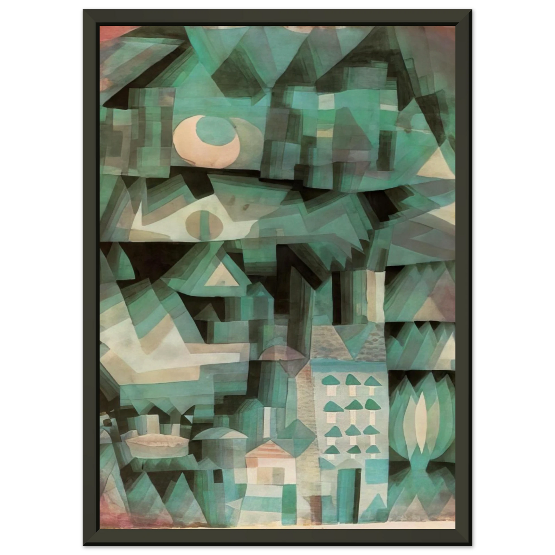 Paul Klee  DREAM CITY 1921 Framed Art Print  - Aluminum Frame - 40x50 cm / 16x20 inches