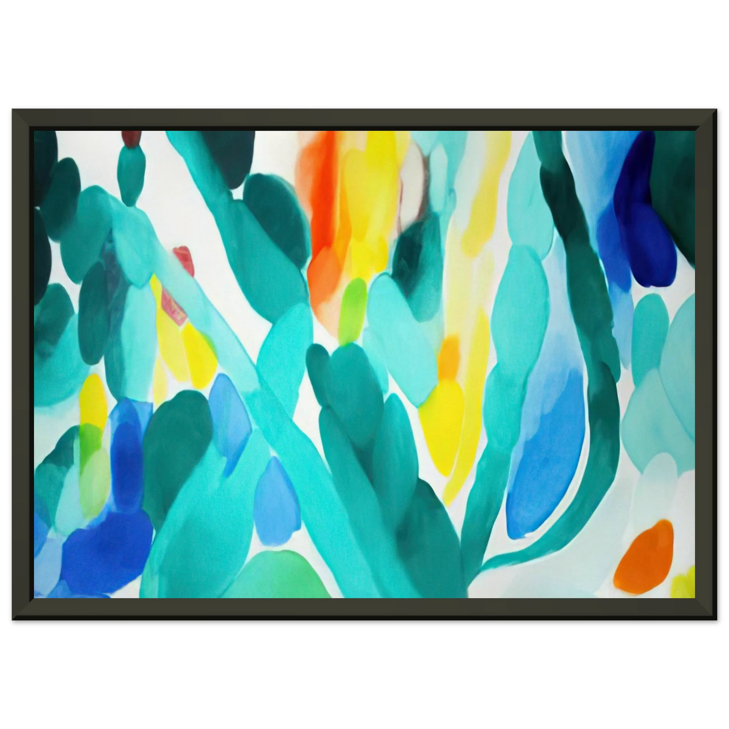 Alice Baber Green Swing Framed Art Print - Aluminum Frame - 40x50 cm / 16x20 inches