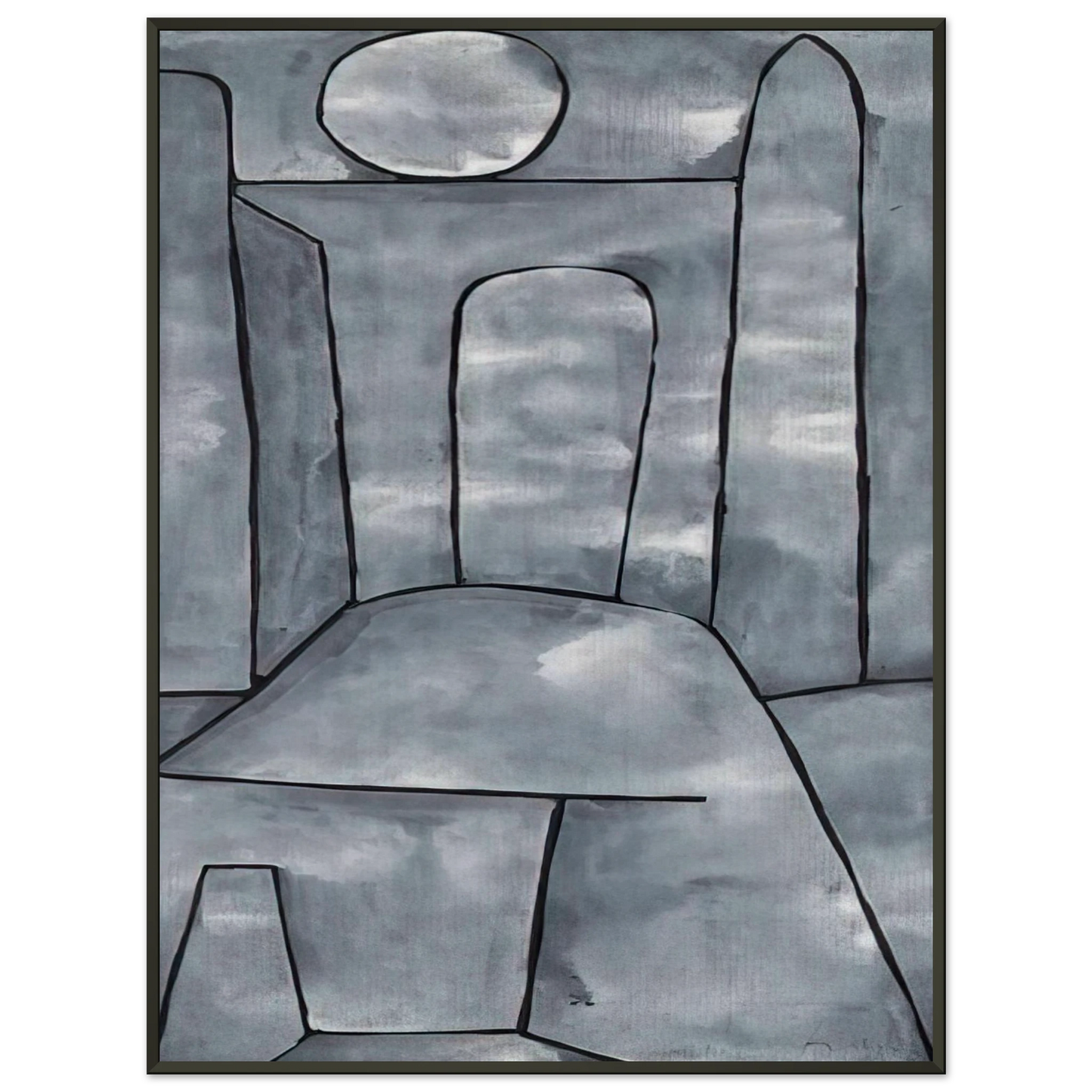 Paul Klee  A GATE 1938 Framed Art Print  - Aluminum Frame - 60x80 cm / 24x32 inches