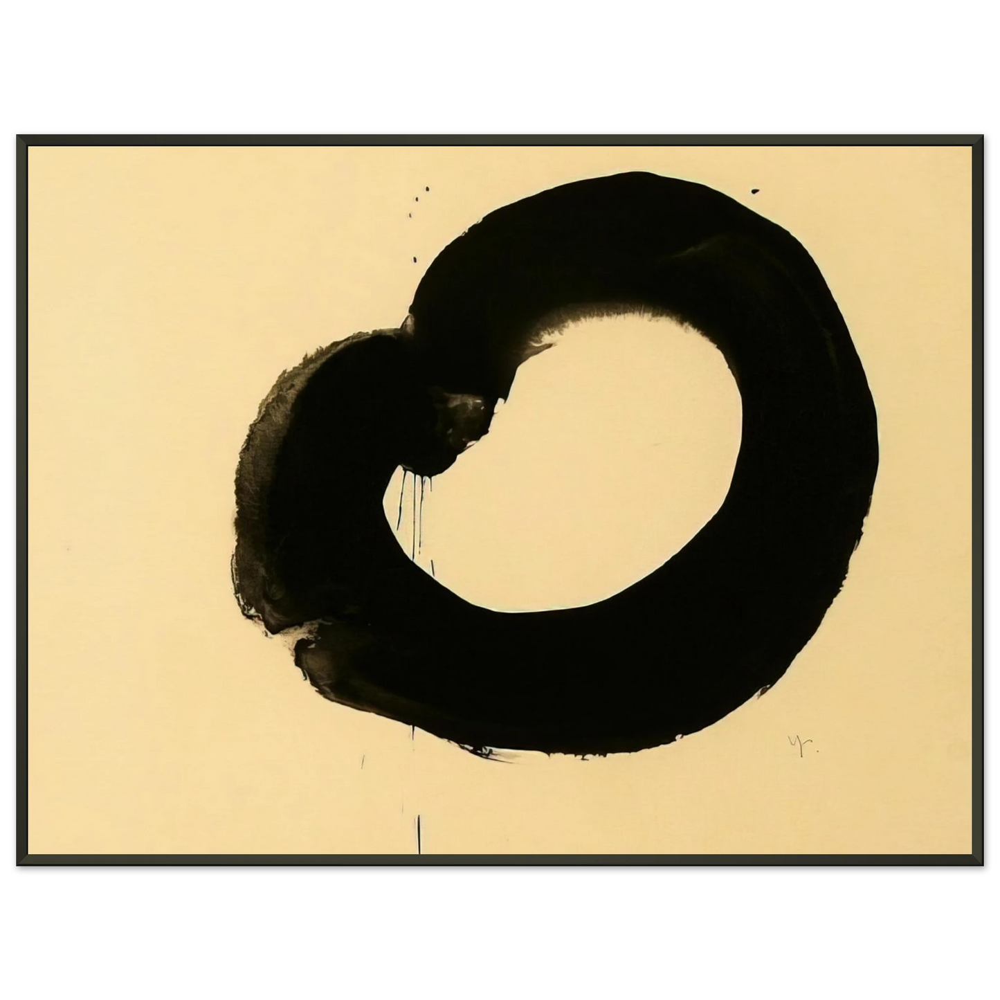Jiro Yoshihara Untitled Art Informel Zen Framed Art Print - Aluminum Frame - 40x50 cm / 16x20 inches
