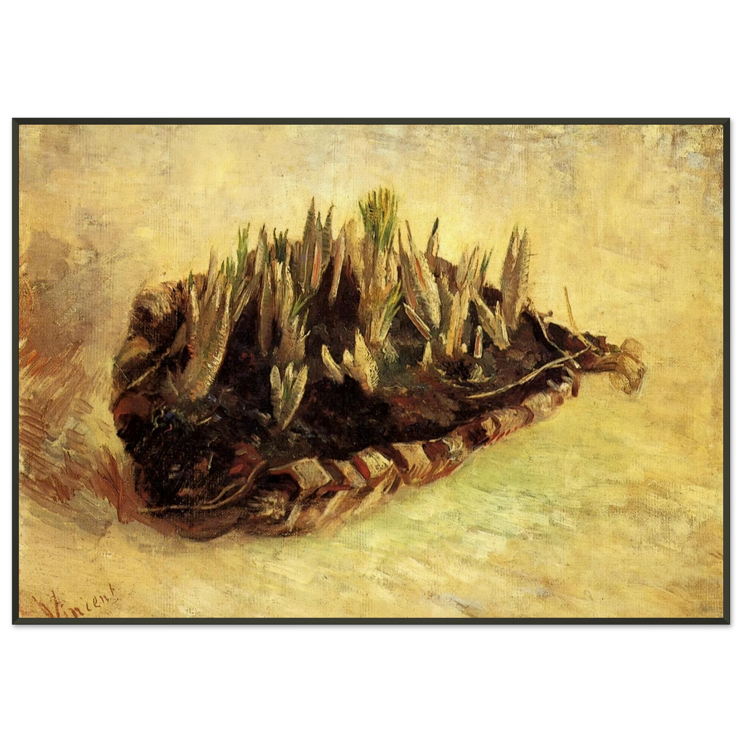 Vincent van Gogh  Still Life with a Basket of Crocuses Framed Art Print  - Aluminum Frame - 21x29.7 cm / 8x12"