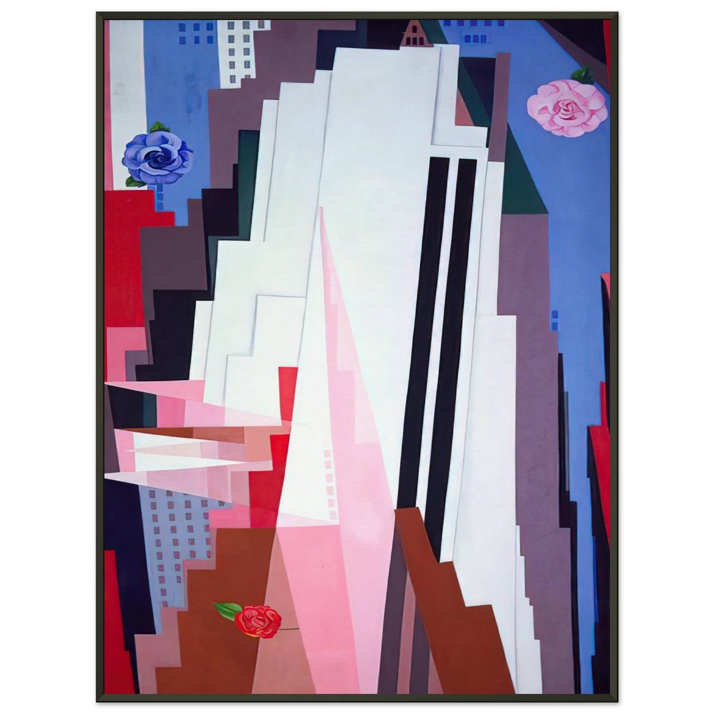 Georgia OKeeffe Manhattan Framed Art Print - Aluminum Frame - 70x100 cm / 28x40 inches