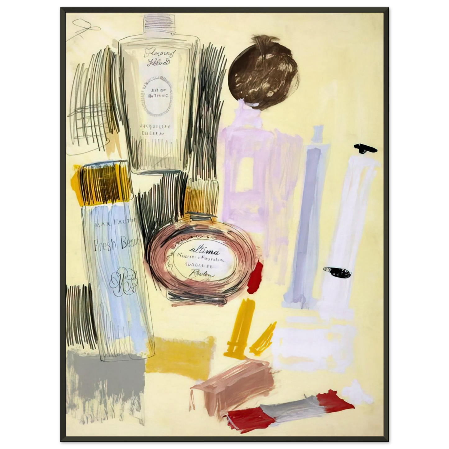 Andy Warhol Untitled Beauty Products Framed Art Print - Aluminum Frame - 70x100 cm / 28x40 inches