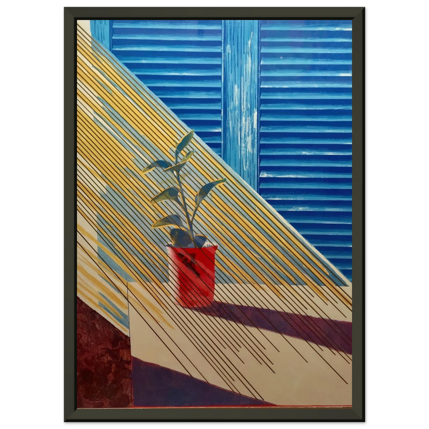 David Hockney David Hockney Framed Art Print - Aluminum Frame - 40x50 cm / 16x20 inches