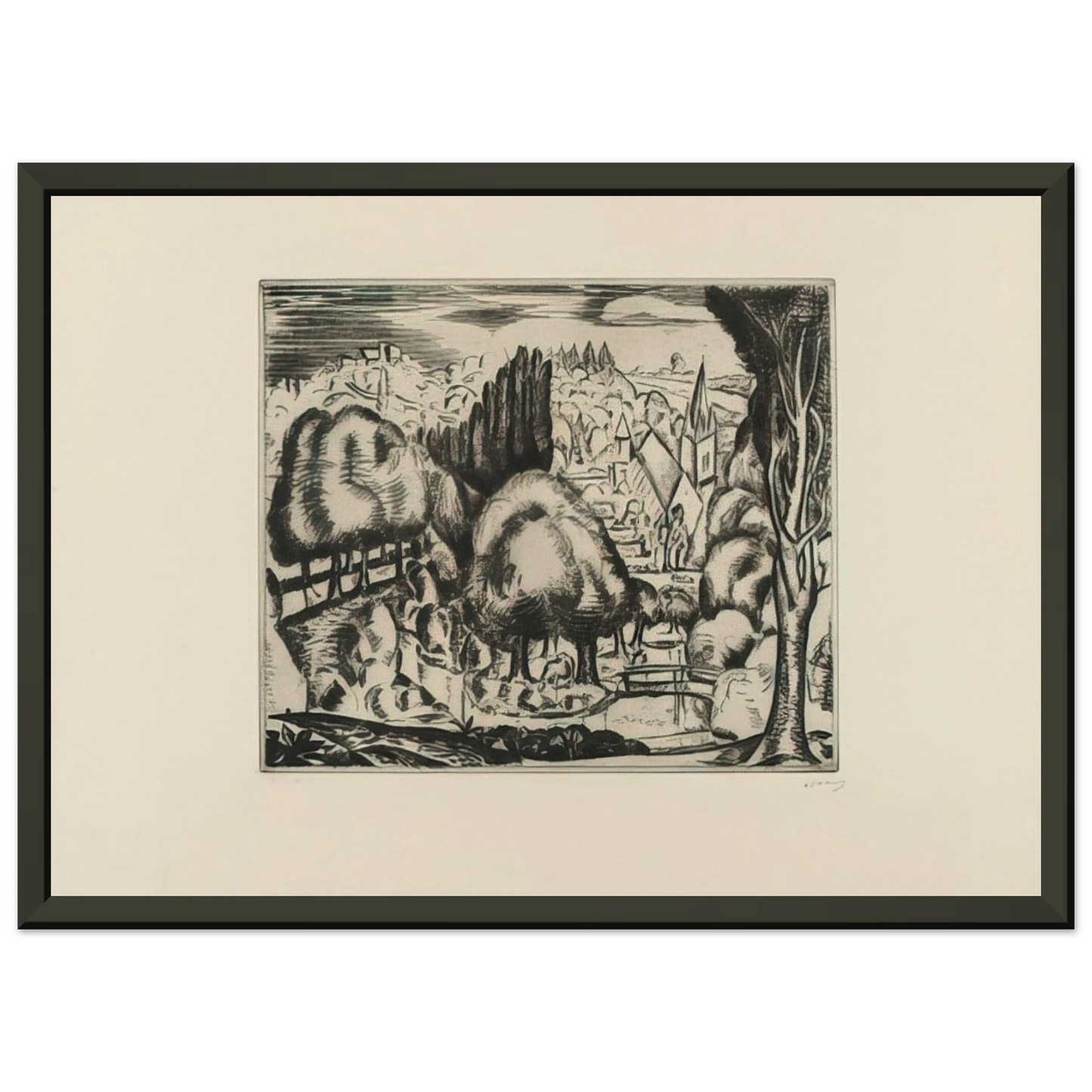Andre Derain LANDSCAPE 1907 2 Framed Art Print - Aluminum Frame - 40x50 cm / 16x20 inches