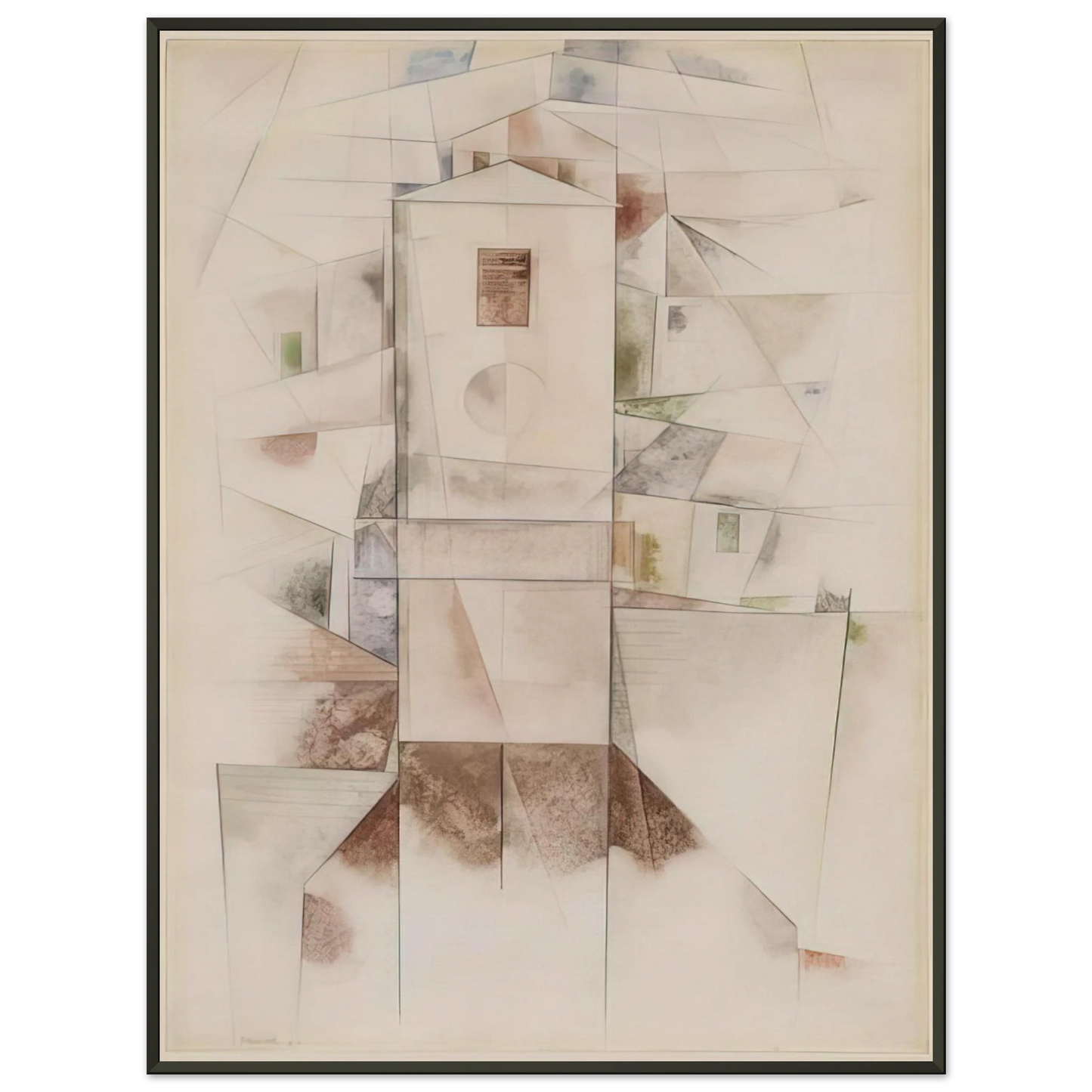 Charles Demuth White Architecture 1917 Framed Art Print - Aluminum Frame - 60x80 cm / 24x32 inches