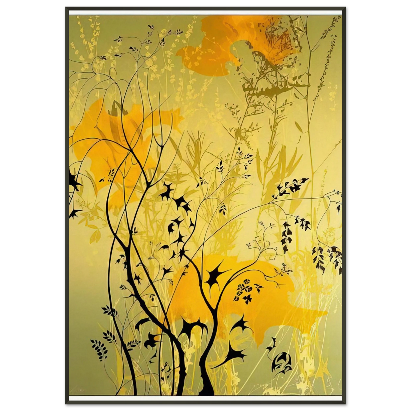 Eyvind Earle Wild Flowers Framed Art Print - Aluminum Frame - 21x29.7 cm / 8x12"