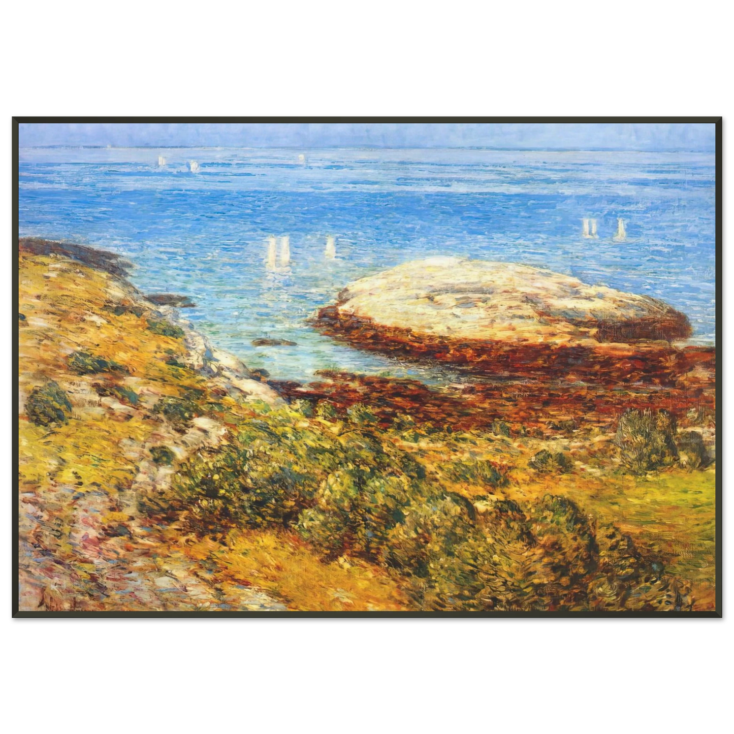Childe Hassam Early morning calm Framed Art Print - Aluminum Frame - 21x29.7 cm / 8x12"
