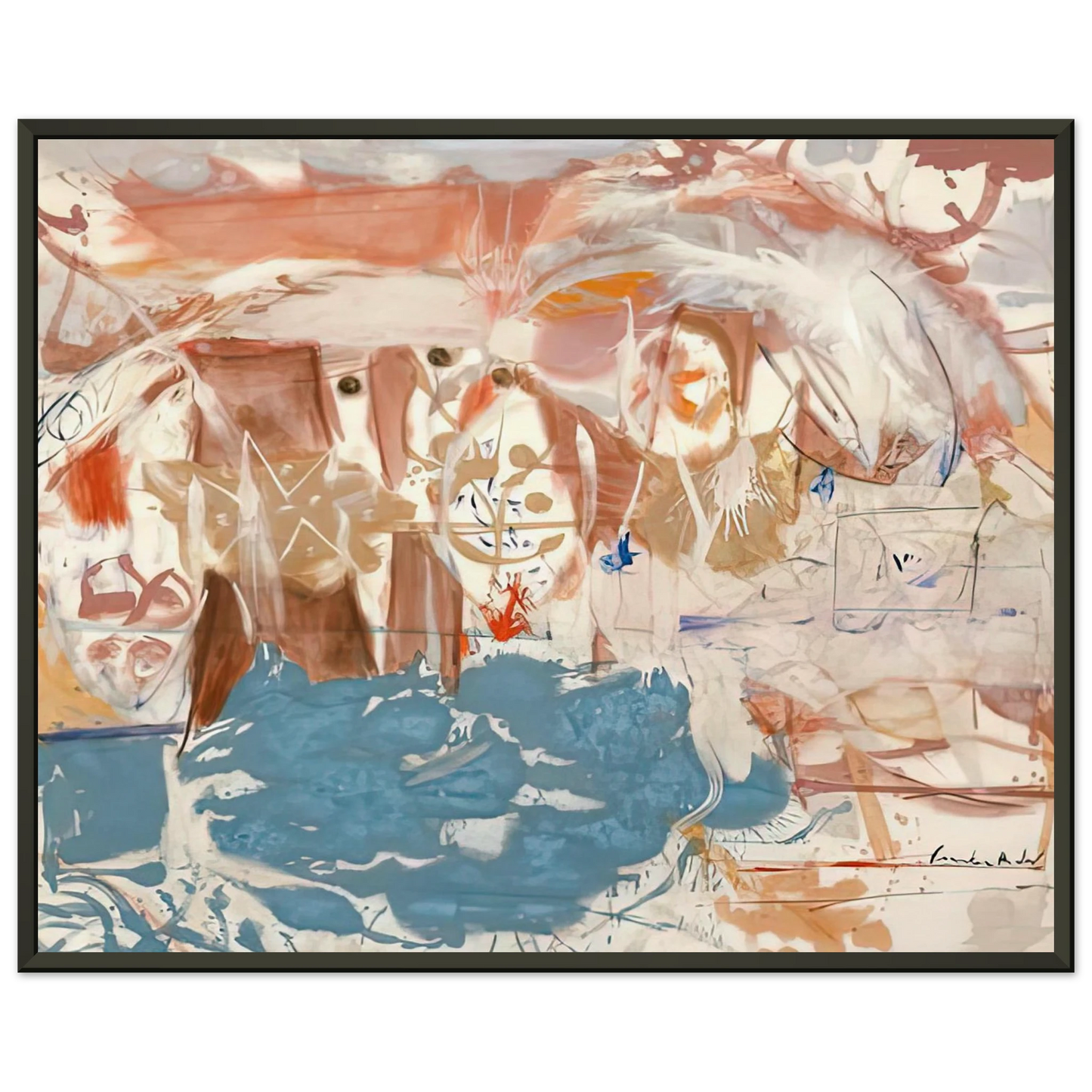 Helen Frankenthaler  Dawn After the Storm 1957 Framed Art Print  - Aluminum Frame - 40x50 cm / 16x20 inches