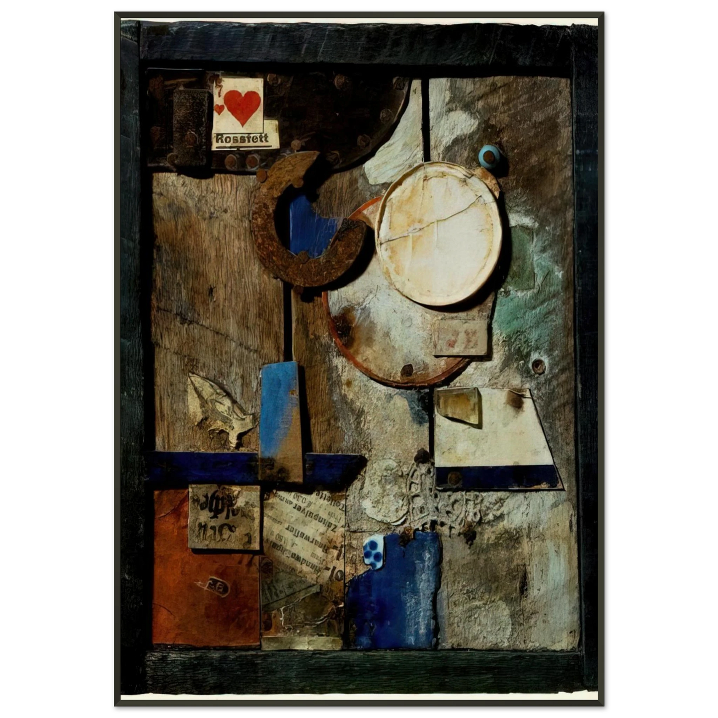 Kurt Schwitters MERZBILD ROSSFETT 1919 Framed Art Print - Aluminum Frame - 21x29.7 cm / 8x12"