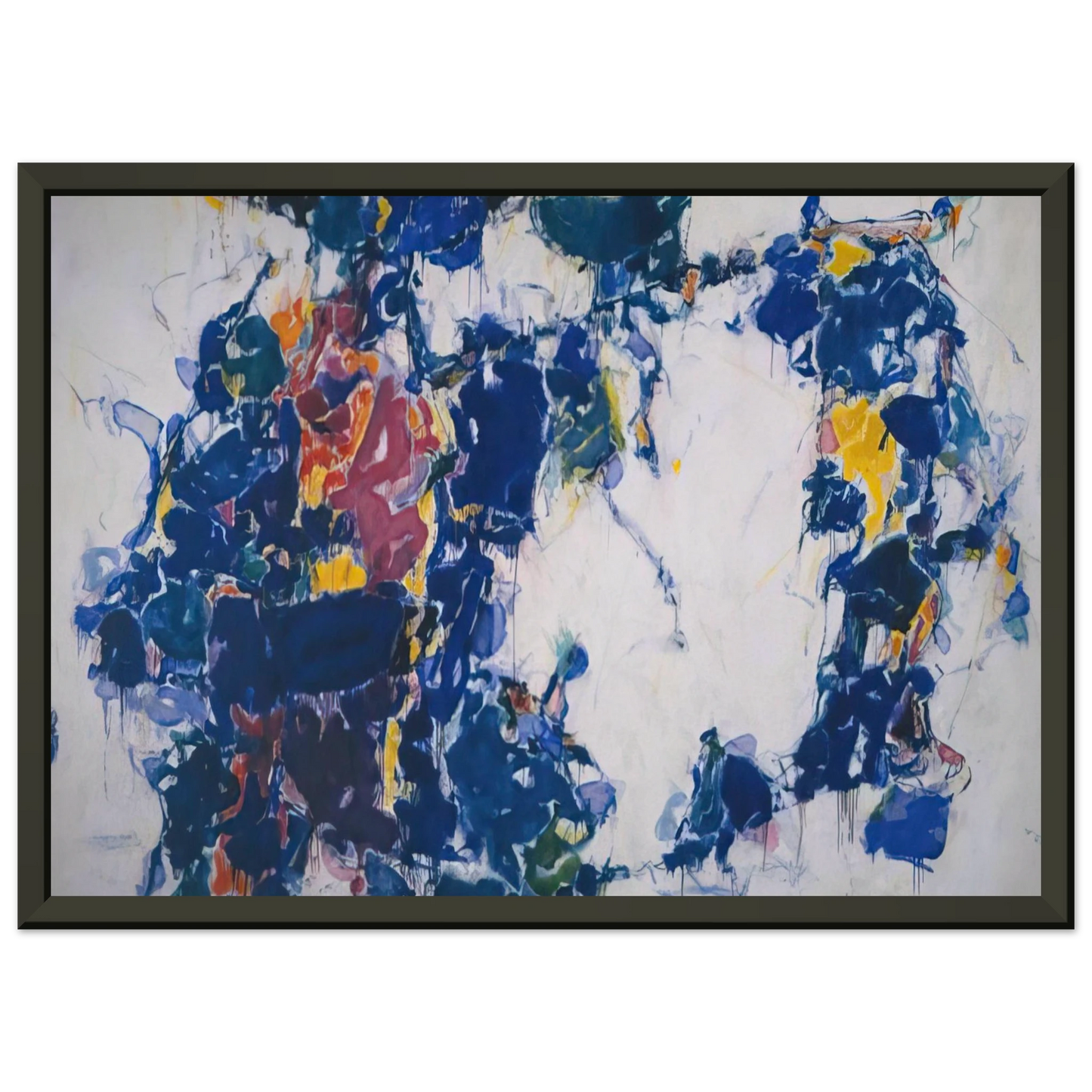 Sam Francis Around the Blues Framed Art Print - Aluminum Frame - 60x80 cm / 24x32 inches