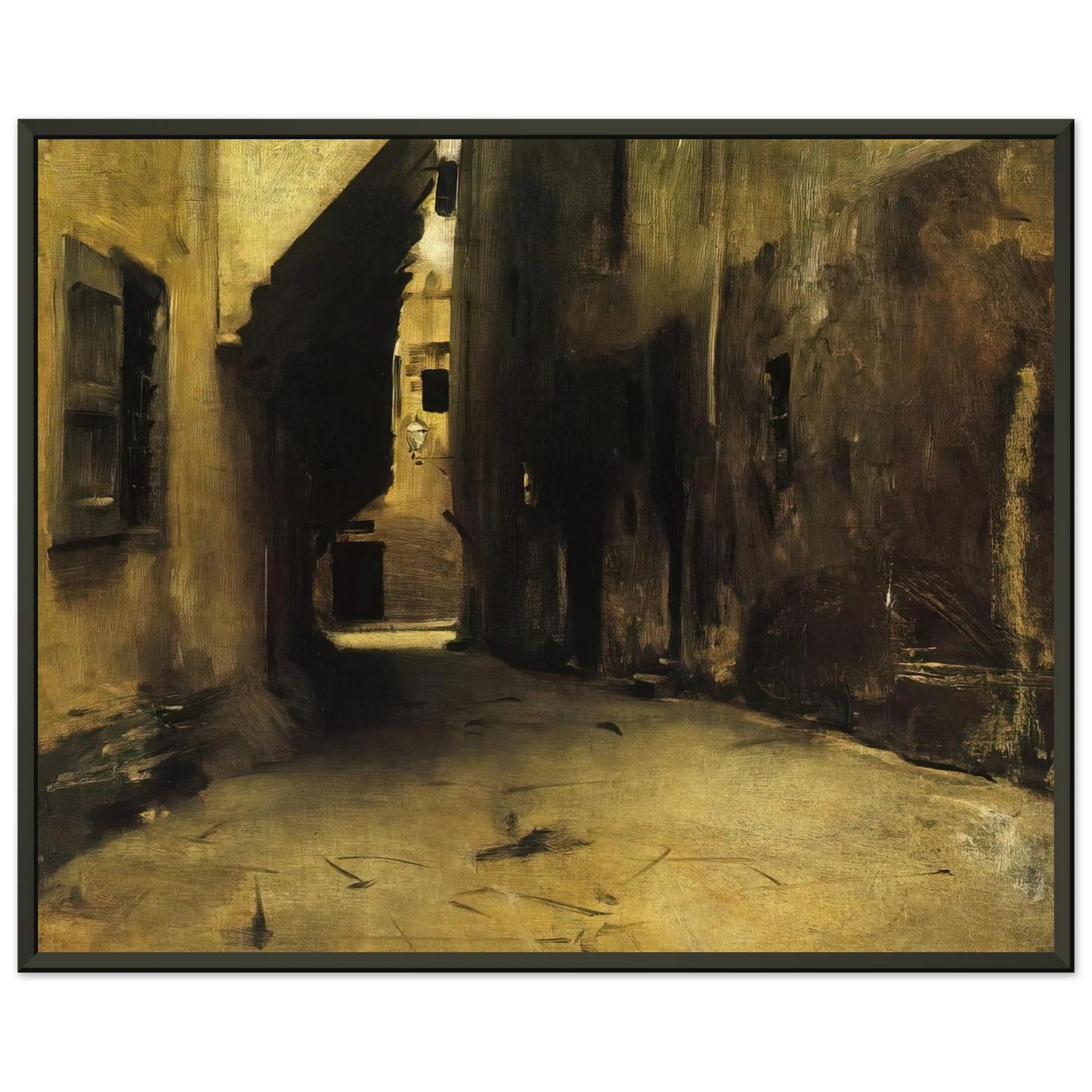 John Singer Sargent  A Street in Venice Framed Art Print  - Aluminum Frame - 70x100 cm / 28x40 inches