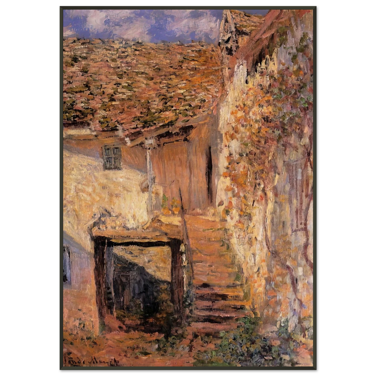 claude monet The Steps Framed Art Print - Aluminum Frame - 21x29.7 cm / 8x12"