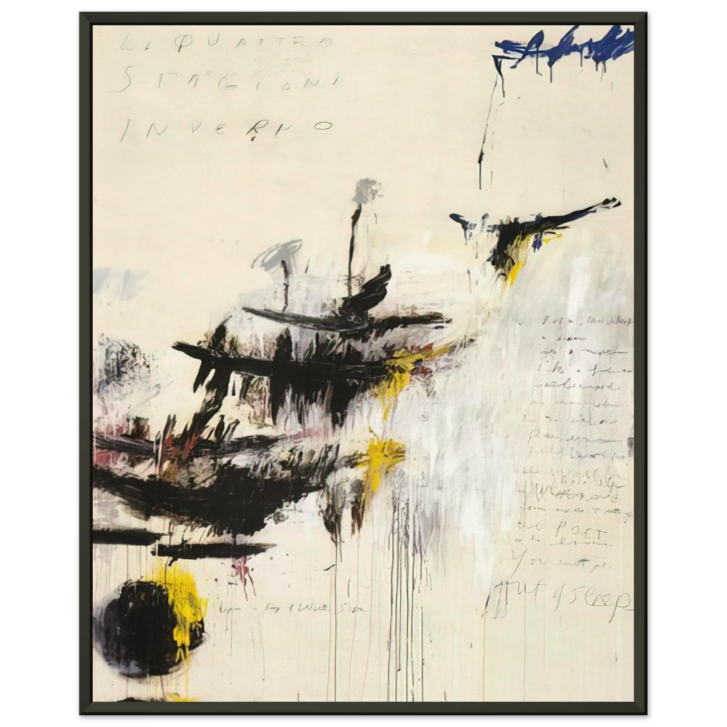 Cy Twombly Quattro stagioni I Inverno Framed Art Print - Aluminum Frame - 60x80 cm / 24x32 inches