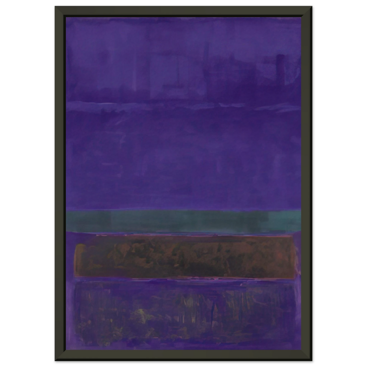 Mark Rothko Untitled Blue Green and Brown 1952 Framed Art Print - Aluminum Frame - 60x80 cm / 24x32 inches