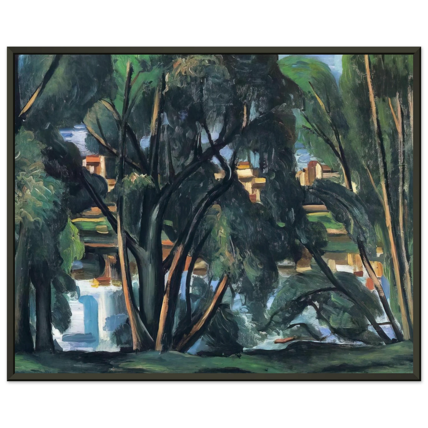 Andre Derain TREES ON THE BANKS OF THE SEINE 1913 Framed Art Print - Aluminum Frame - 70x100 cm / 28x40 inches