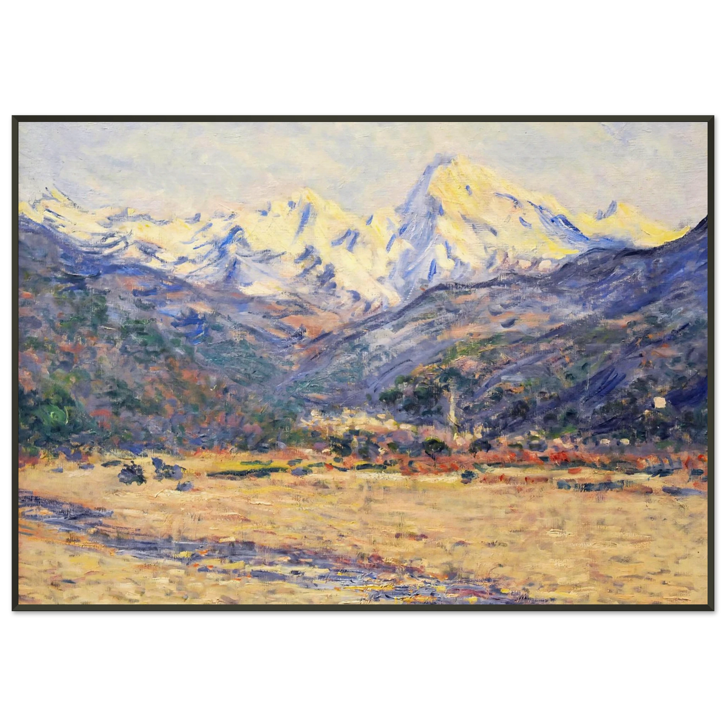 claude monet The Valley of the Nervia Framed Art Print - Aluminum Frame - 21x29.7 cm / 8x12"