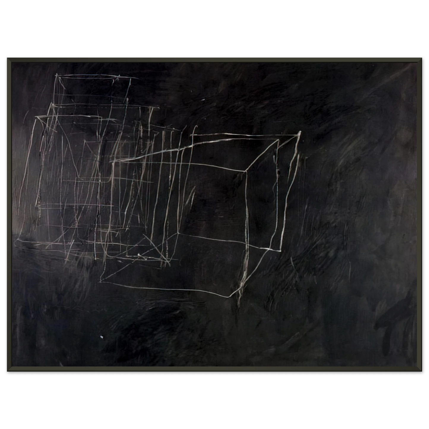 Cy Twombly Night Watch Framed Art Print - Aluminum Frame - 60x80 cm / 24x32 inches