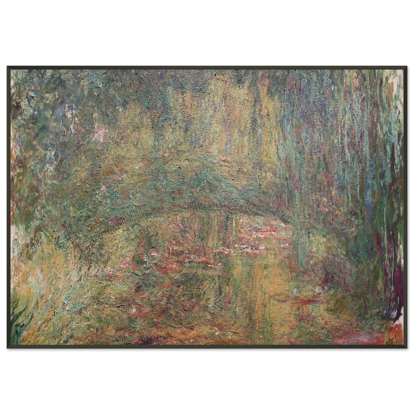 claude monet  The Japanese Bridge Framed Art Print  - Aluminum Frame - 21x29.7 cm / 8x12"