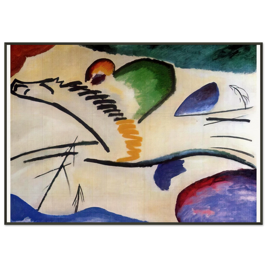 Wassily Kandinsky  LYRICAL LYRICS 1911 Framed Art Print  - Aluminum Frame - 21x29.7 cm / 8x12"