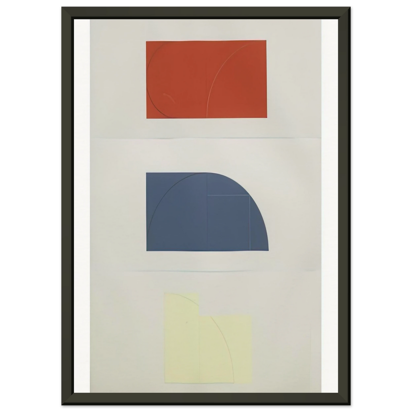 Robert Mangold SERIES OF THREE 1984 Framed Art Print - Aluminum Frame - 40x50 cm / 16x20 inches
