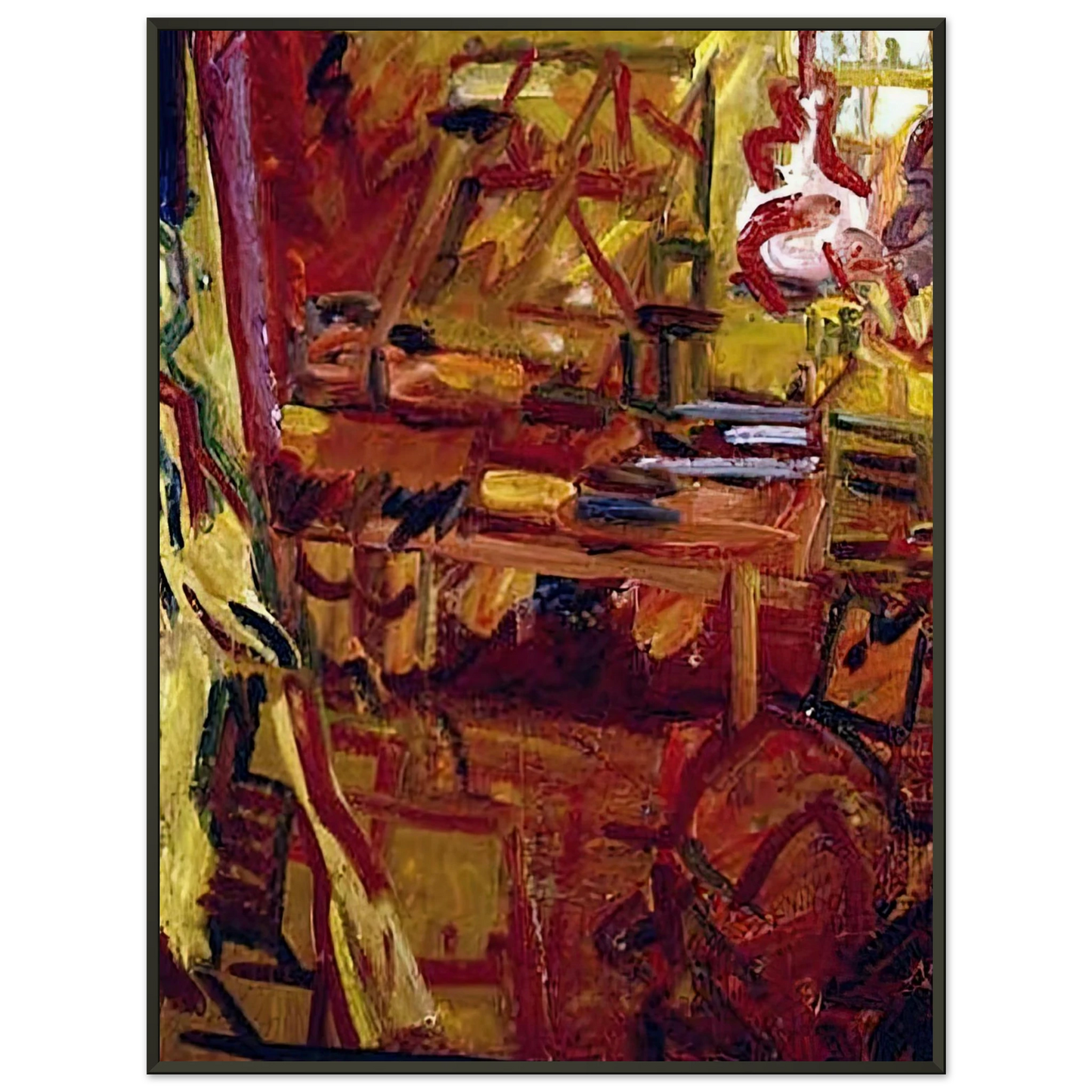 Frank Auerbach IN THE STUDIO Framed Art Print - Aluminum Frame - 60x80 cm / 24x32 inches
