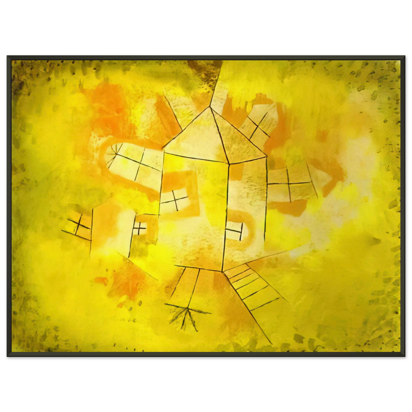 Paul Klee REVOLVING HOUSE 1921 Framed Art Print - Aluminum Frame - 60x80 cm / 24x32 inches