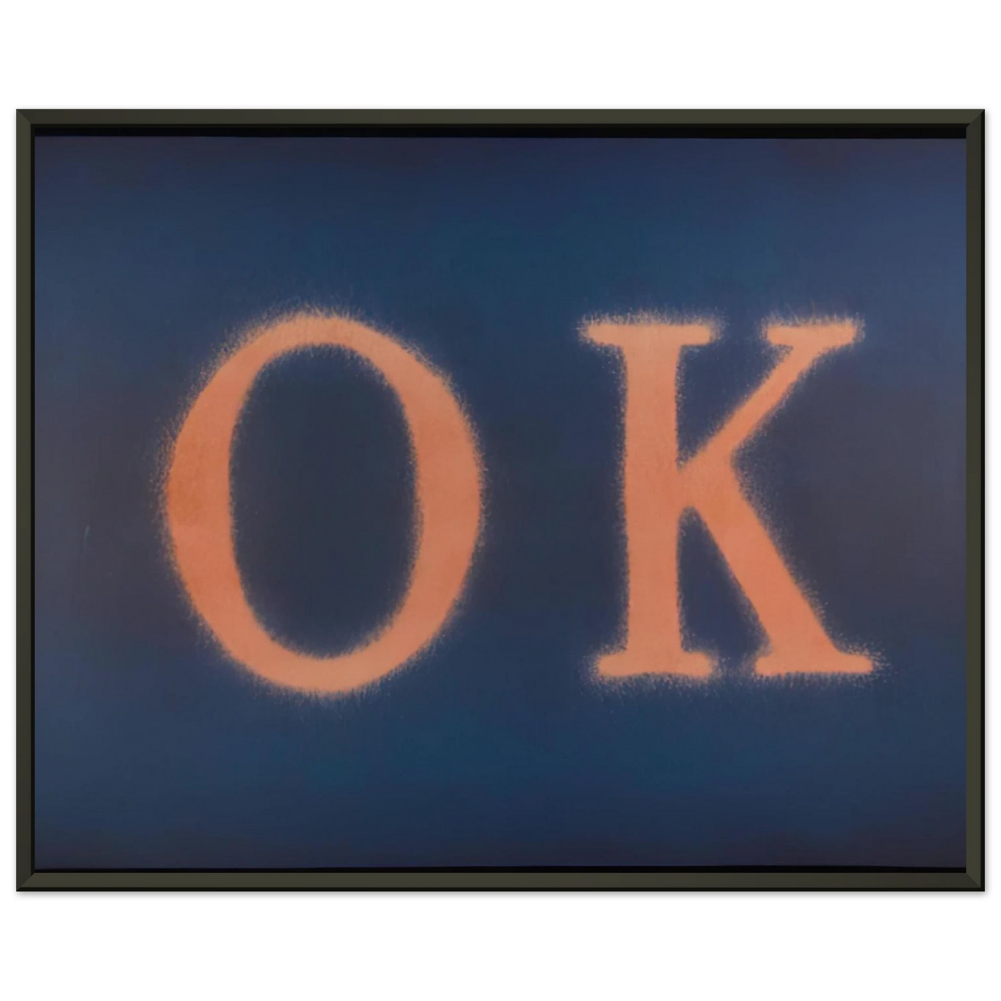 Edward Ruscha OK STATE I 1990 Framed Art Print - Aluminum Frame - 40x50 cm / 16x20 inches