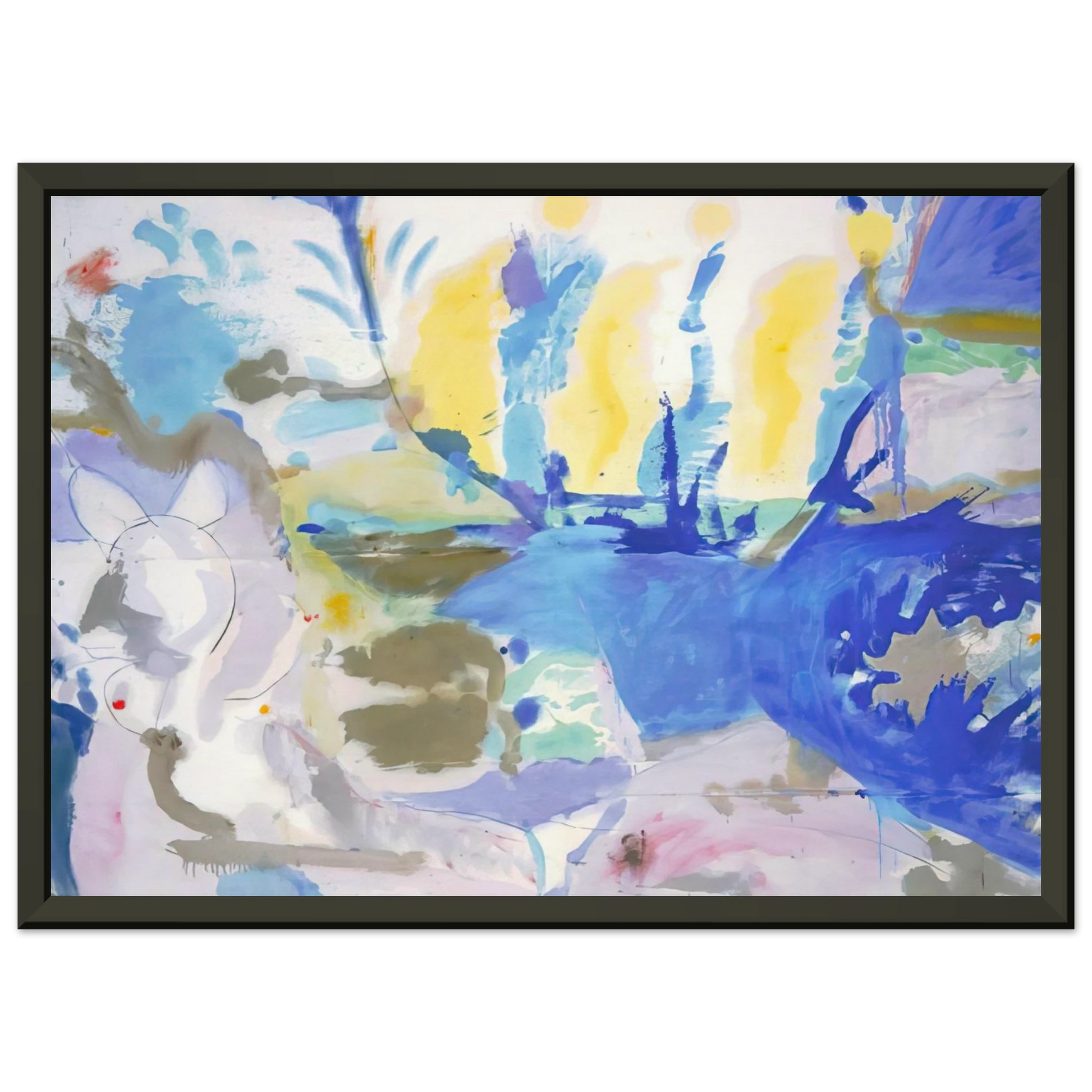 Helen Frankenthaler  Basque Beach  1958 Framed Art Print  - Aluminum Frame - 60x80 cm / 24x32 inches
