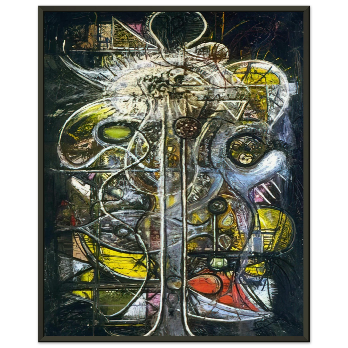 Richard PousetteDart Comprehension of the Atom Crucifixion Framed Art Print - Aluminum Frame - 70x100 cm / 28x40 inches