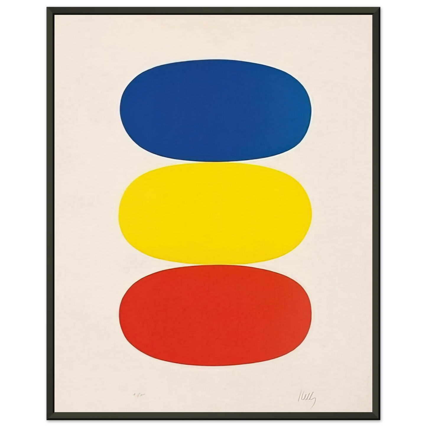 Ellsworth Kelly Blue and Yellow and RedOrange Framed Art Print - Aluminum Frame - 70x100 cm / 28x40 inches