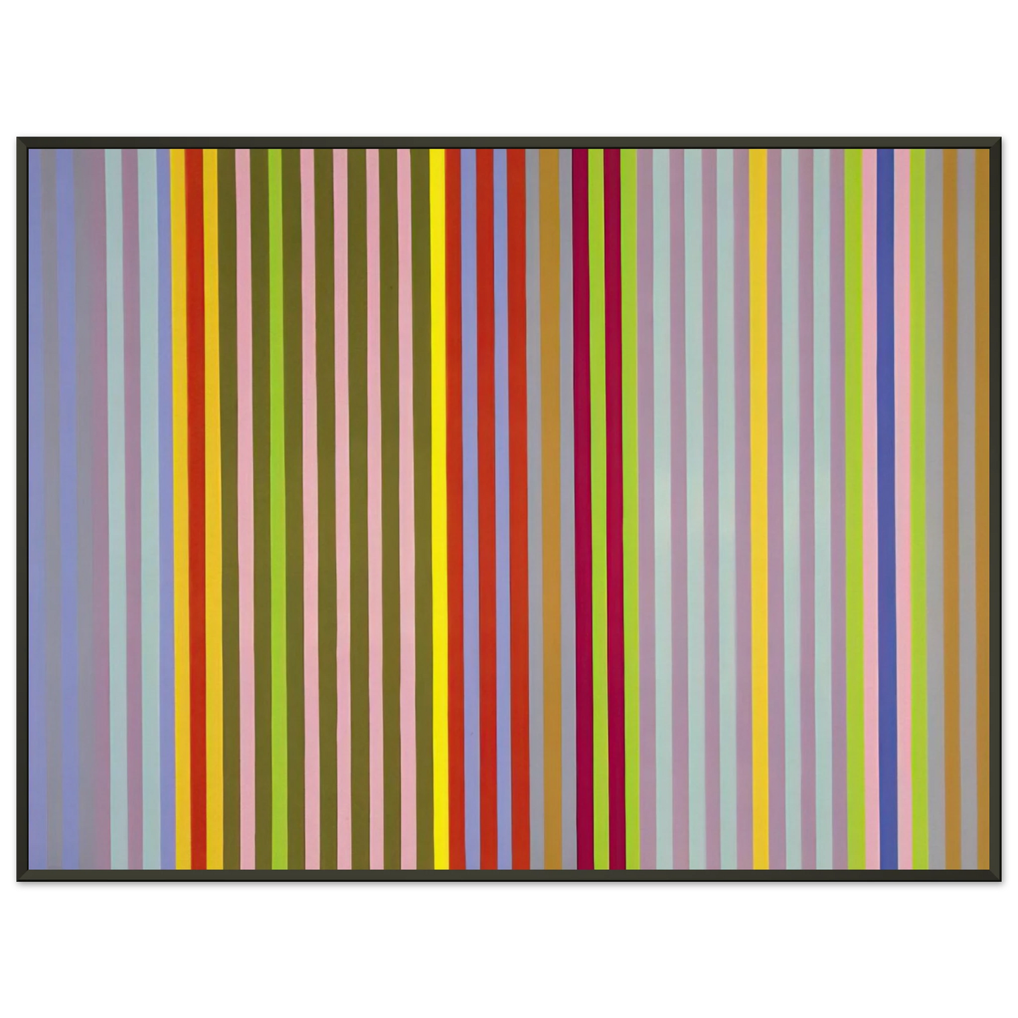 Gene Davis Apricot Ripple 1968 Framed Art Print - Aluminum Frame - 70x100 cm / 28x40 inches