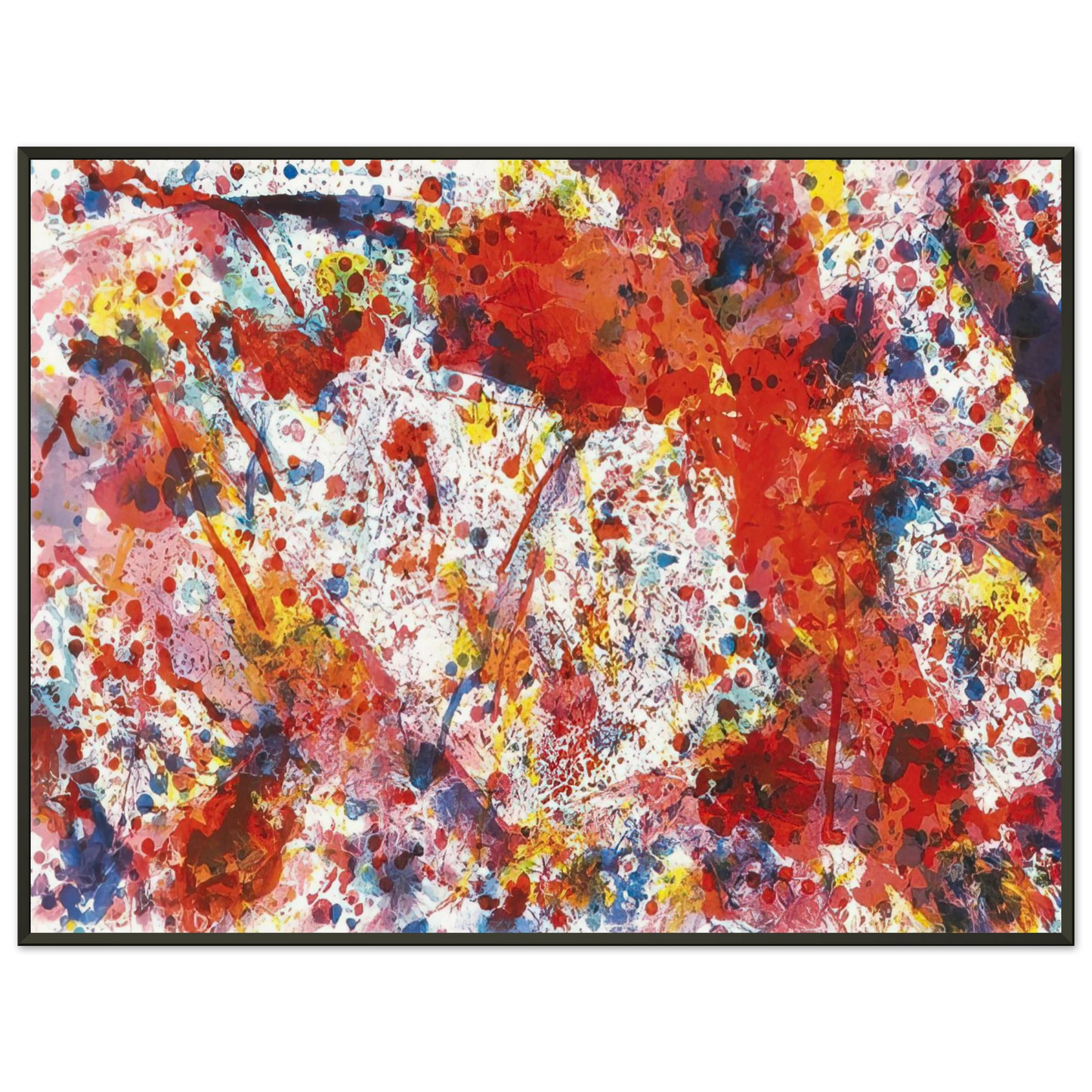 Sam Francis And Pink Framed Art Print - Aluminum Frame - 60x80 cm / 24x32 inches
