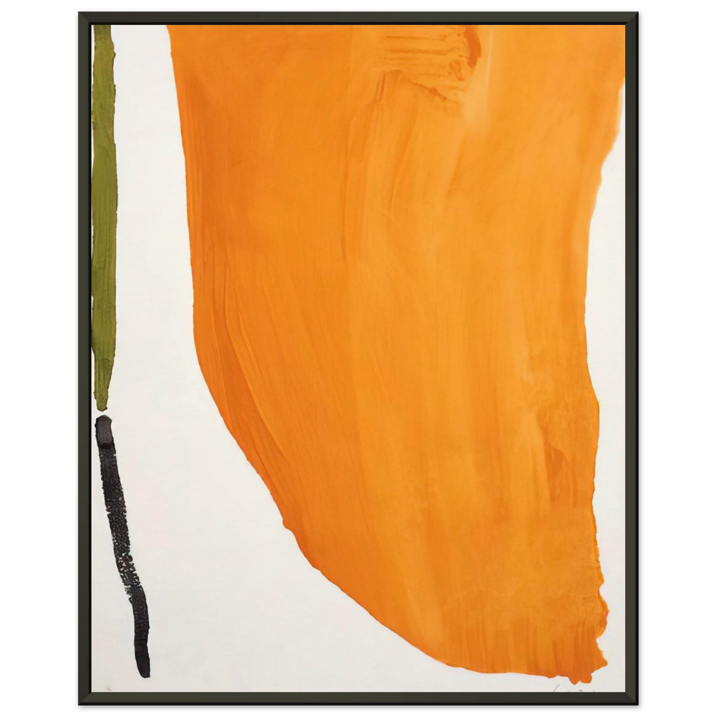 Helen Frankenthaler Orange Downpour 1970 Framed Art Print - Aluminum Frame - 70x100 cm / 28x40 inches