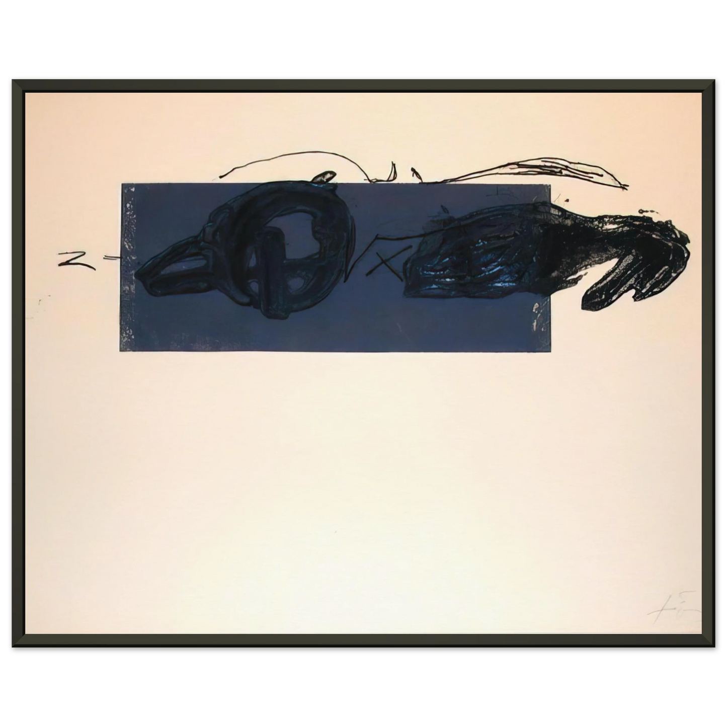 Antoni Tapies Z 1981 Framed Art Print - Aluminum Frame - 60x80 cm / 24x32 inches