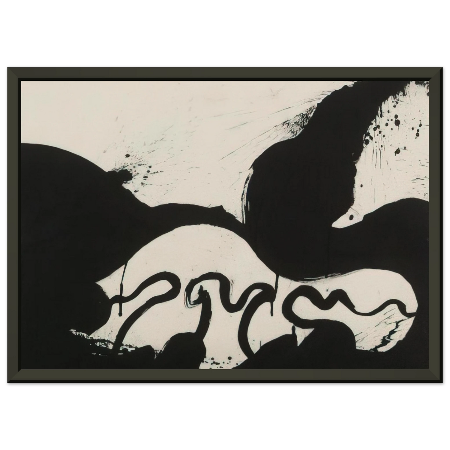 Norman Bluhm Untitled 1973 Framed Art Print - Aluminum Frame - 60x80 cm / 24x32 inches