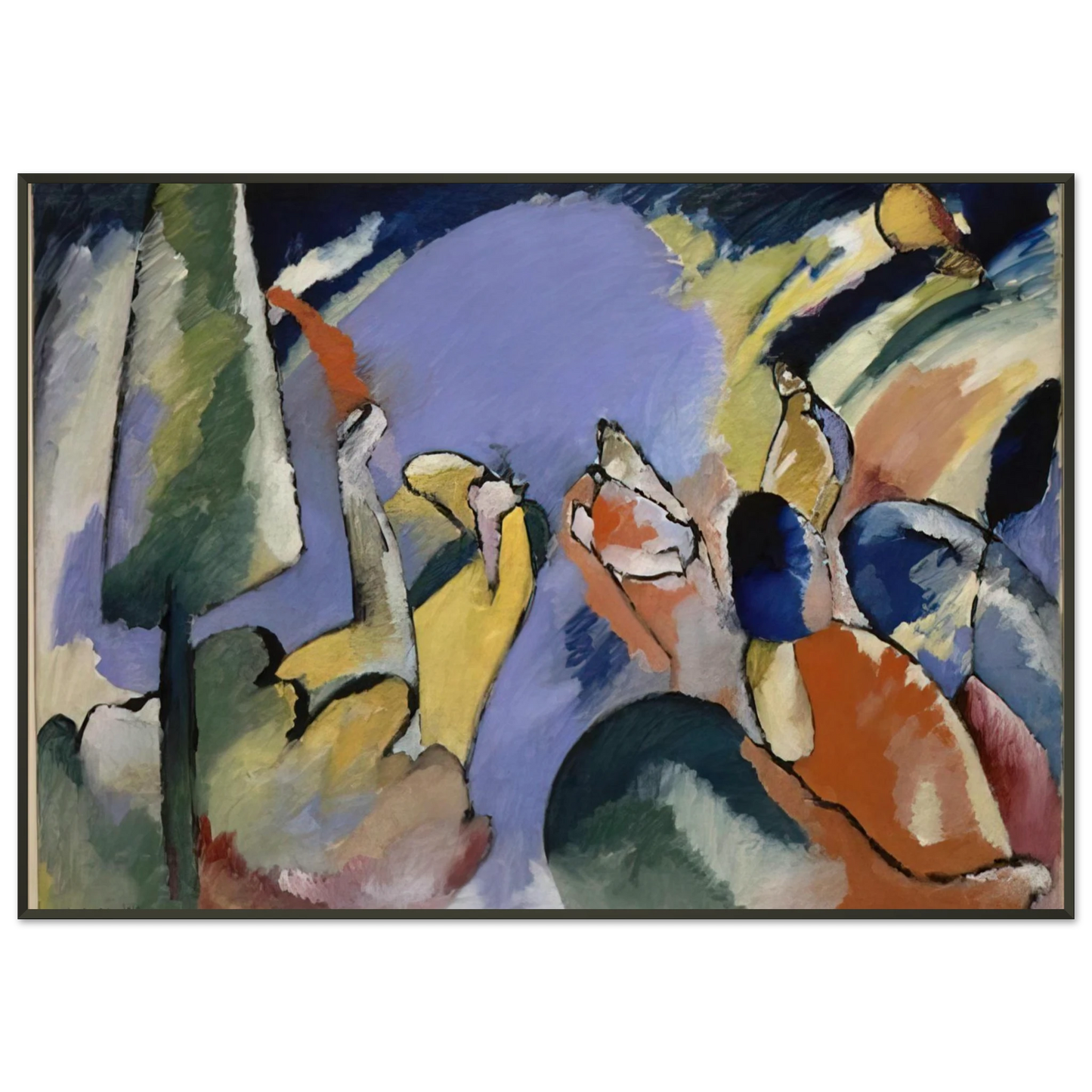 Wassily Kandinsky  IMPROVISATION XIV 1910 Framed Art Print  - Aluminum Frame - 21x29.7 cm / 8x12"