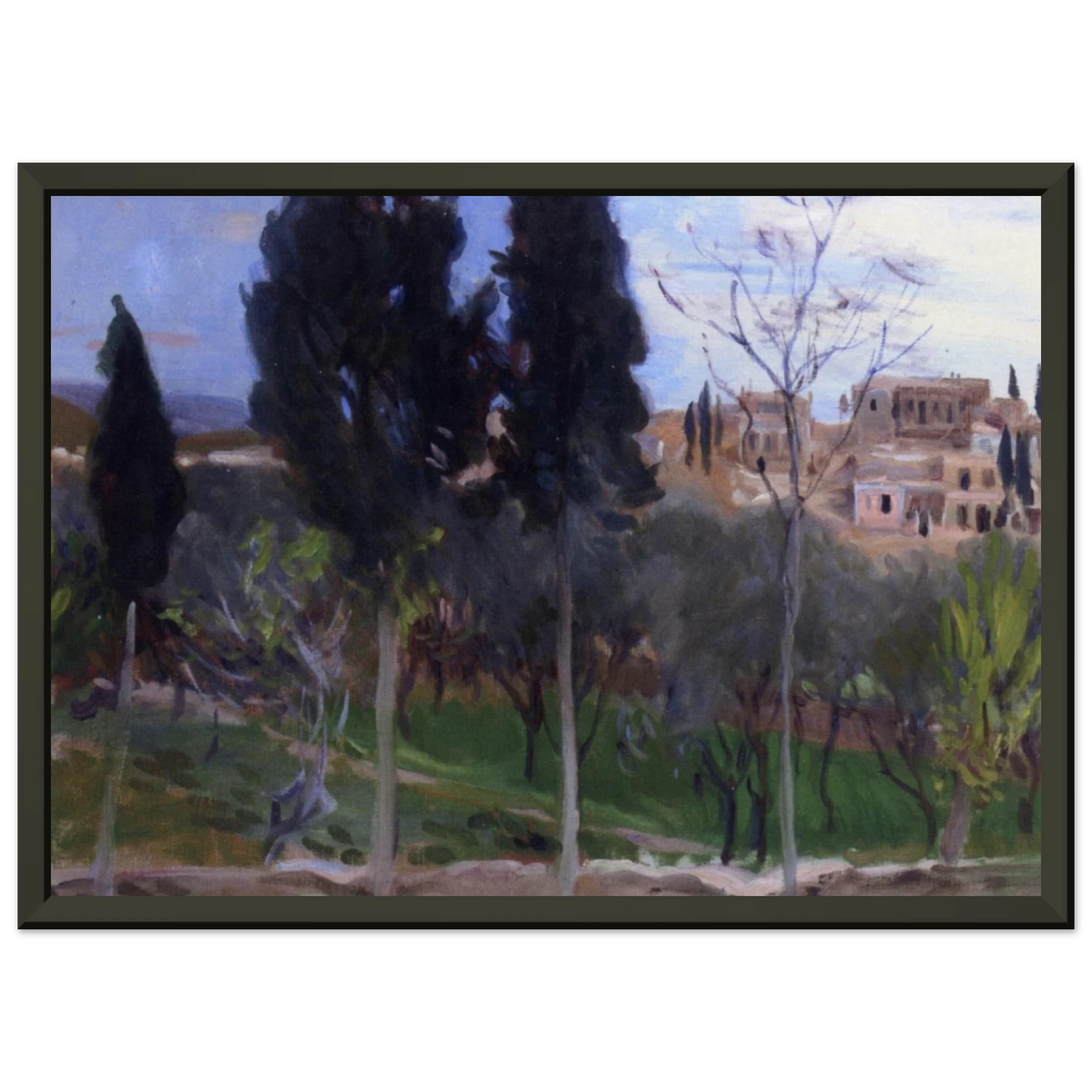 John Singer Sargent Mediterranean Landscape Framed Art Print - Aluminum Frame - 40x50 cm / 16x20 inches