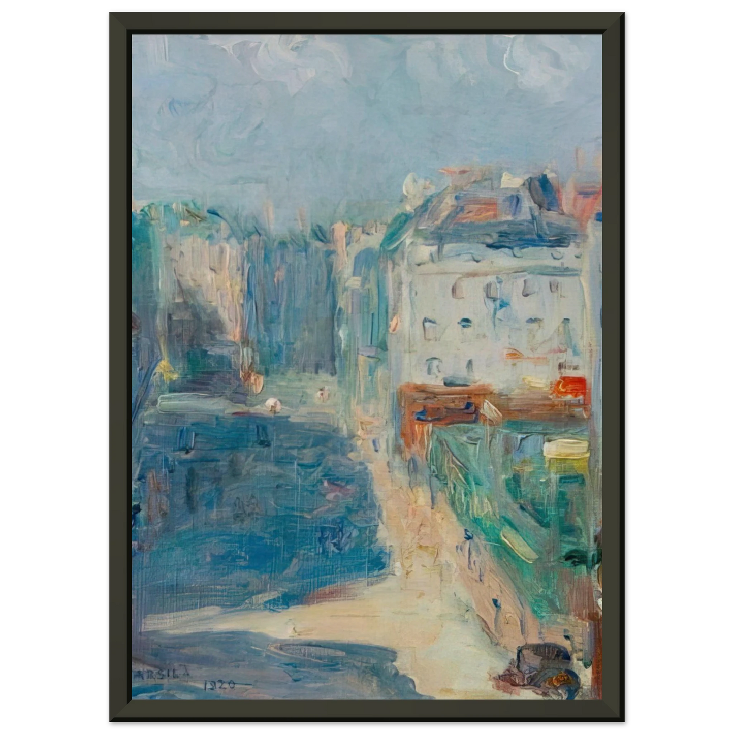 Tarsila do Amaral View of the Paris Hotel Framed Art Print - Aluminum Frame - 70x100 cm / 28x40 inches