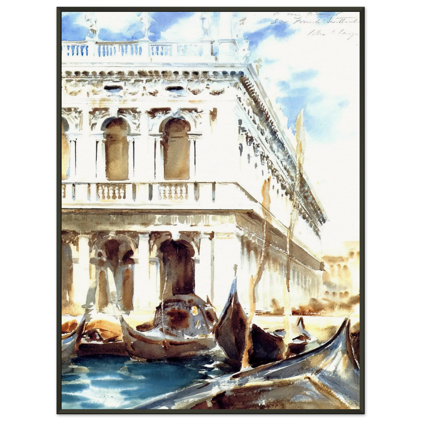 John Singer Sargent The Libreria Framed Art Print - Aluminum Frame - 70x100 cm / 28x40 inches