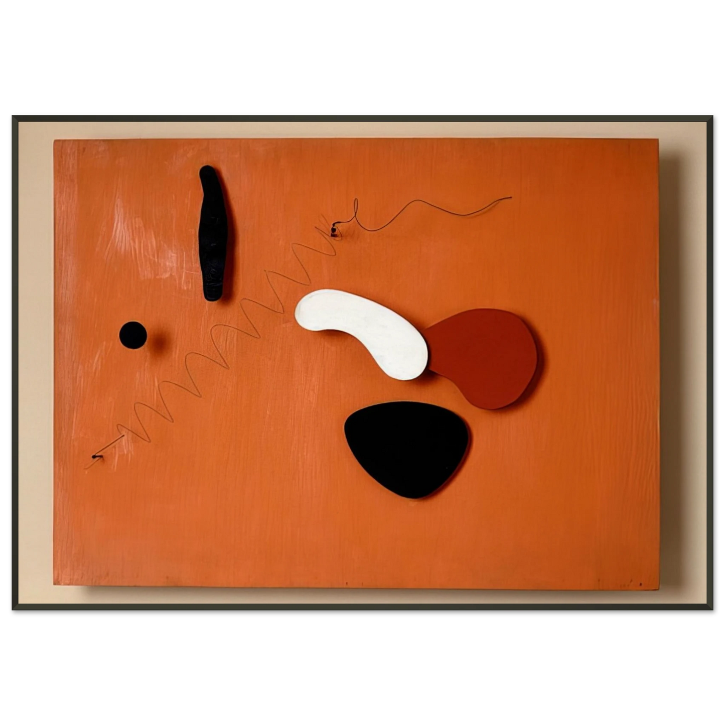 Alexander Calder THE ORANGE PANEL 1936 Framed Art Print - Aluminum Frame - 21x29.7 cm / 8x12"