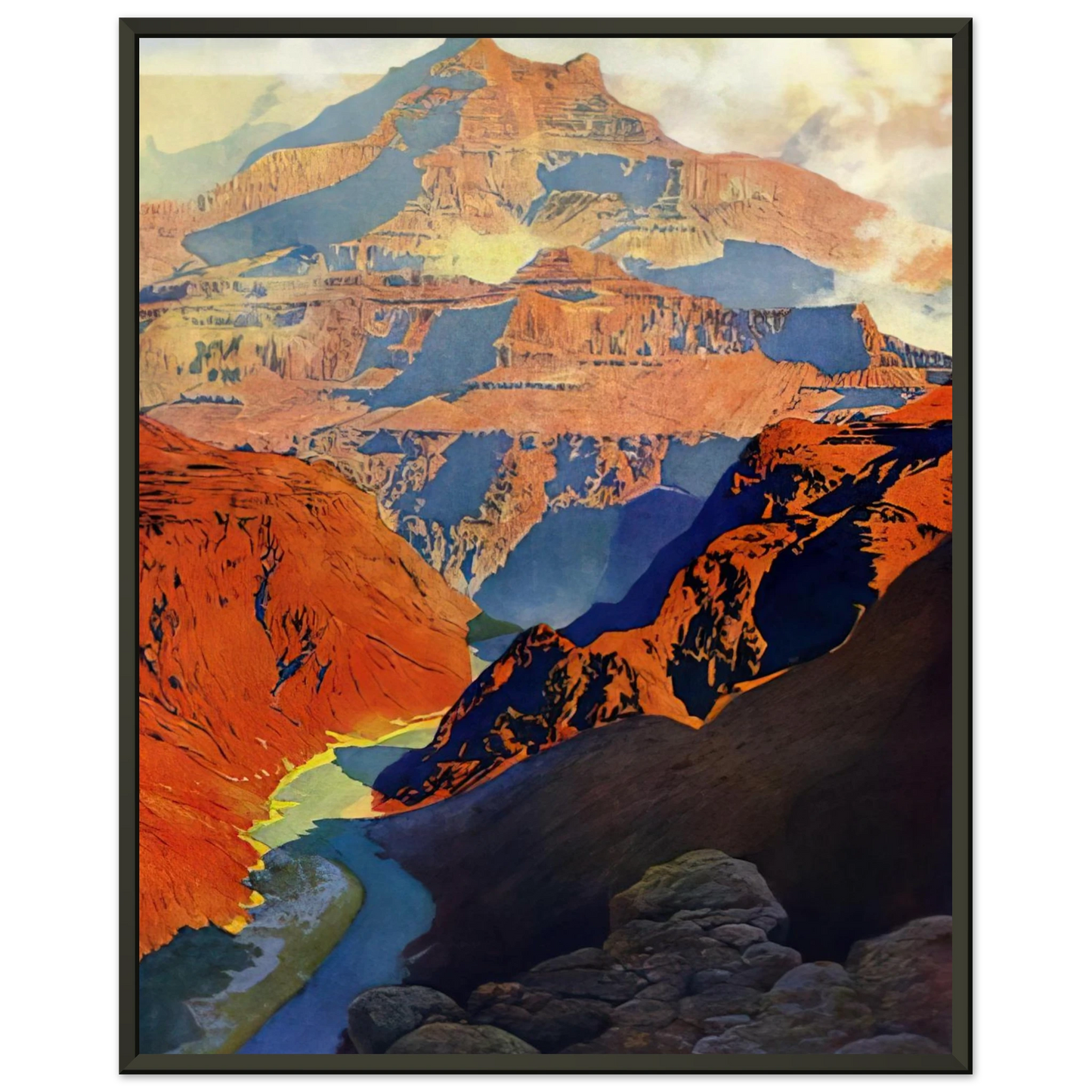 Maxfield Parrish  Grand Canyon Framed Art Print  - Aluminum Frame - 40x50 cm / 16x20 inches