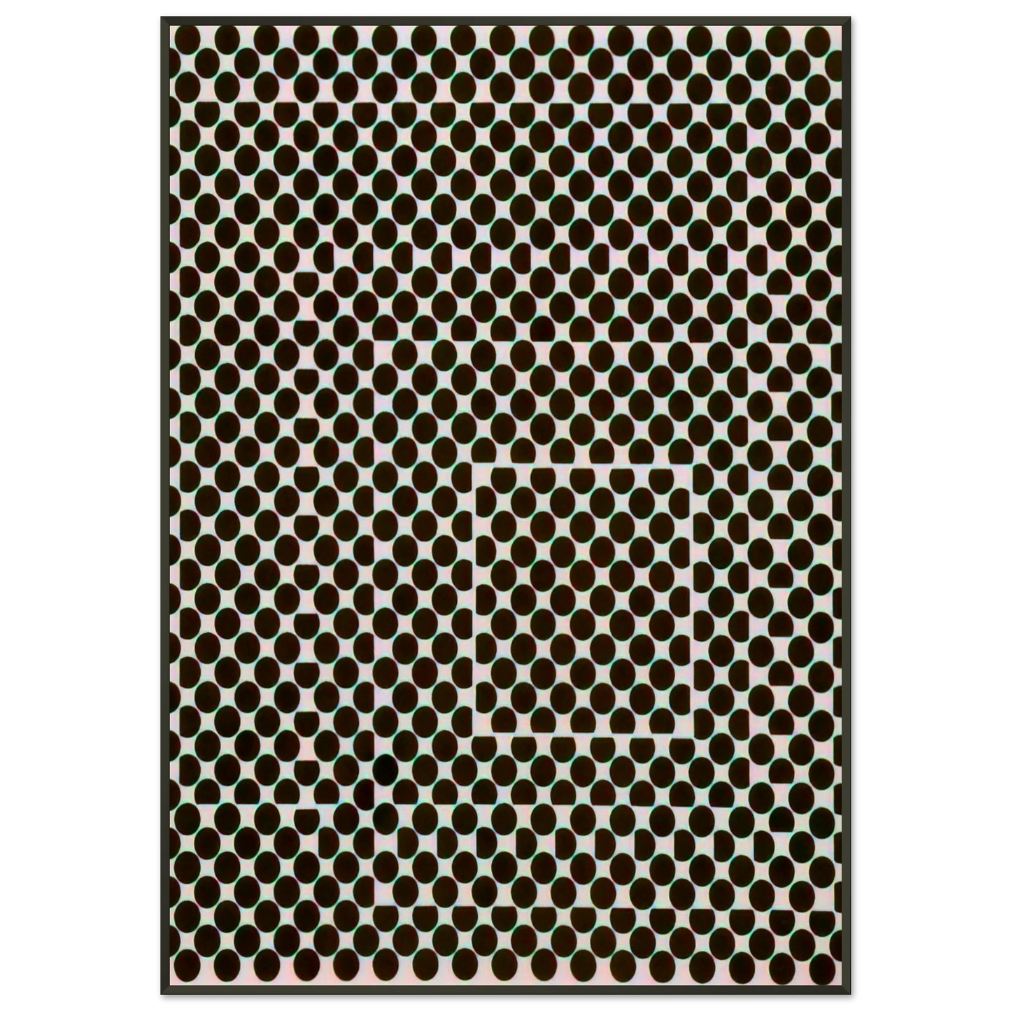 Victor Vasarely Yvaral 1956 Framed Art Print - Aluminum Frame - 21x29.7 cm / 8x12"