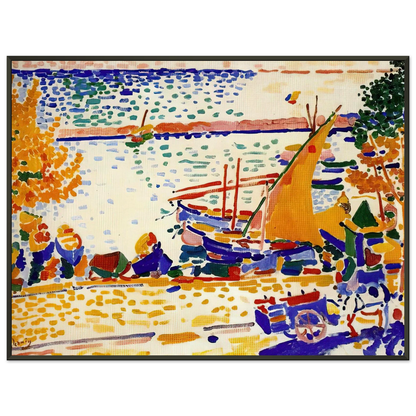 Andre Derain THE PORT OF COLLIOURE 1905 1 Framed Art Print - Aluminum Frame - 70x100 cm / 28x40 inches
