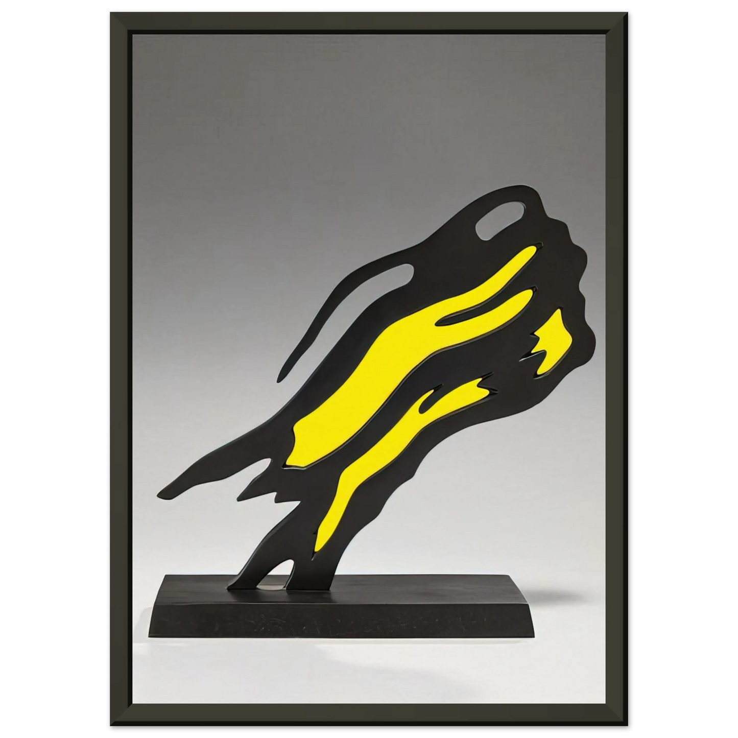 Roy Lichtenstein WEISMAN AWARD YELLOW BRUSHSTROKE 1991 Framed Art Print - Aluminum Frame - 70x100 cm / 28x40 inches