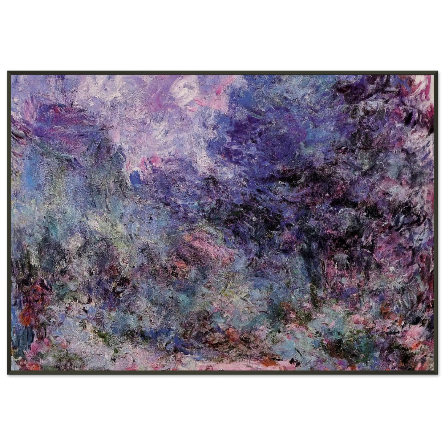 claude monet  The House Seen from the Rose Garden 3 Framed Art Print  - Aluminum Frame - 21x29.7 cm / 8x12"