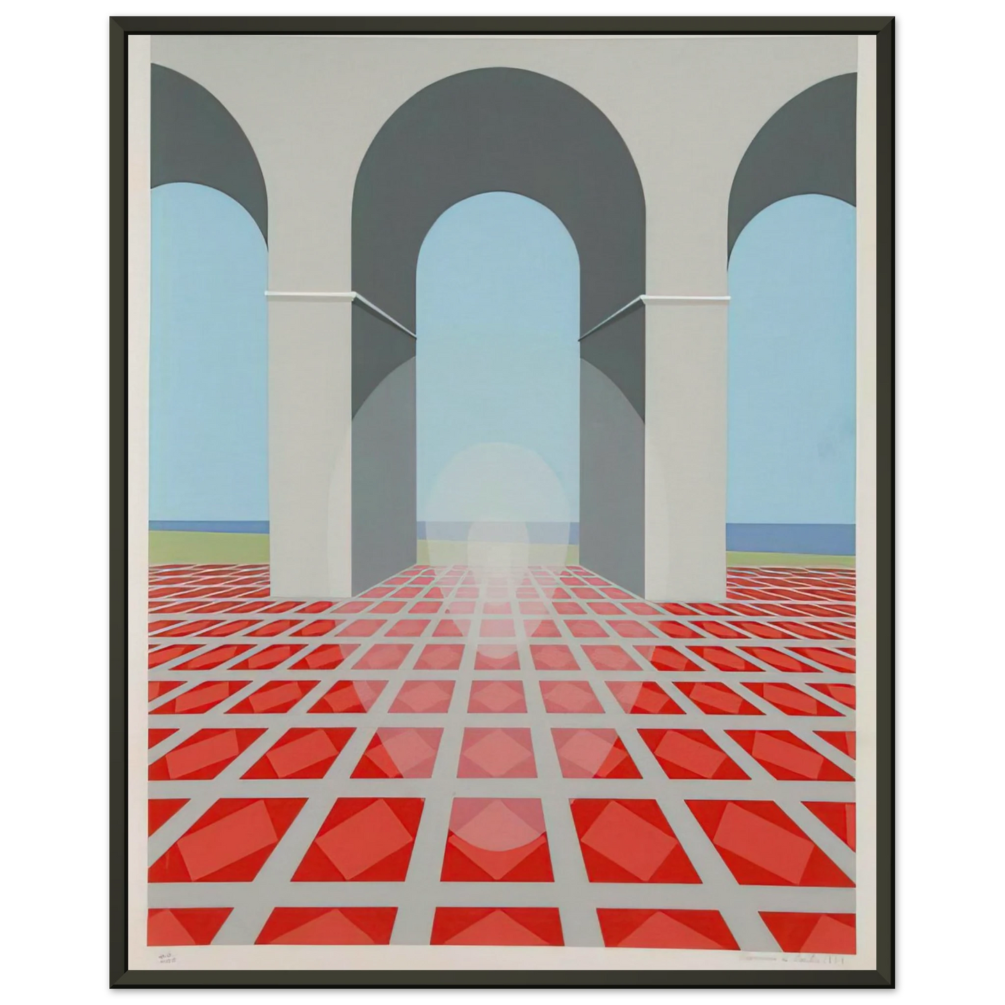 Clarence Holbrook Carter Arches 1979 Framed Art Print - Aluminum Frame - 70x100 cm / 28x40 inches